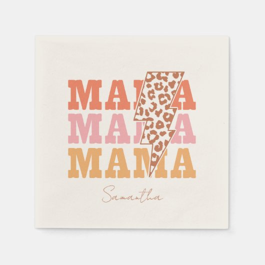Rustieke "mama" herhaling servet (Voorkant)