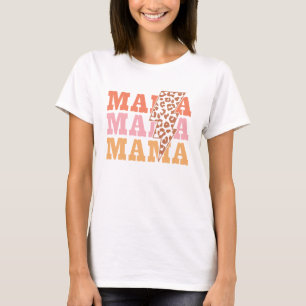 Rustieke "mama" herhaling t-shirt