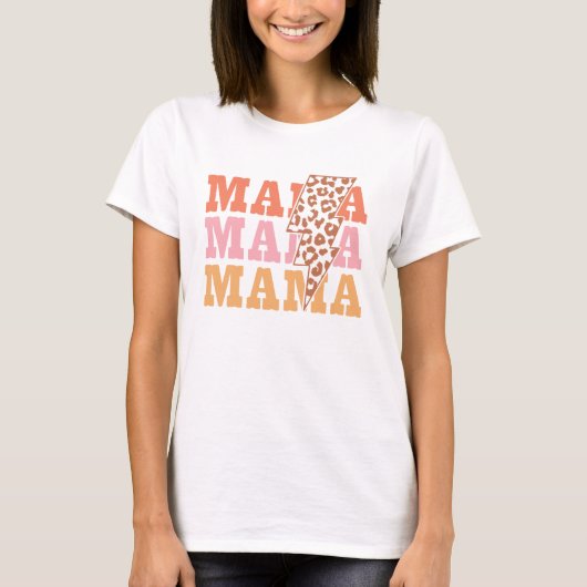 Rustieke "mama" herhaling t-shirt (Voorkant)