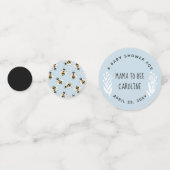 Rustieke Mama naar Bee Baby Boy Douche Tafel Confe Confetti (Achterkanten)