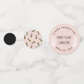 Rustieke Mama naar Bee Baby Meisje Douche Tafel Co Confetti (Achterkanten)