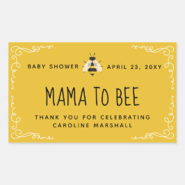 Rustieke Mama naar Bee Baby shower Honing Favor St Rechthoekige Sticker