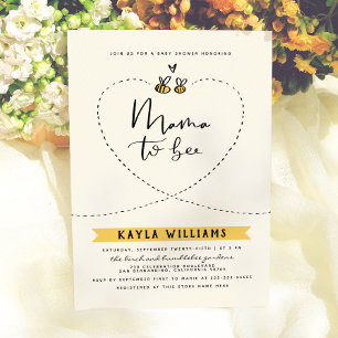 Rustieke Mama To Bee Geslachtsneutrale Baby Shower Kaart
