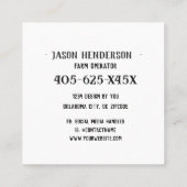 Rustieke Mand Kippeneieren Boerderij Visitekaartje (Achterkant)