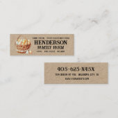 Rustieke Mand Kippeneieren Boerderij Visitekaartje (Voorkant / Achterkant)