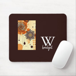 Rustieke Mandala Warm Bloemen Herfst Tone Muismat