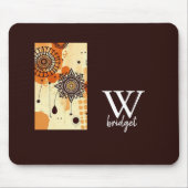 Rustieke Mandala Warm Bloemen Herfst Tone Muismat (Voorkant)