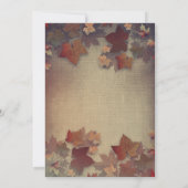 Rustieke Maple Leaves en Mason Jars Fall Wedding Kaart (Achterkant)