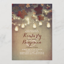 Rustieke Maple Leaves en Mason Jars Fall Wedding