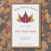 Rustieke Maple Syrup Kraft Label Sticker