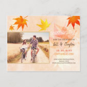 Rustieke Maple trouwfoto Save the Date Briefkaart (Voorkant)