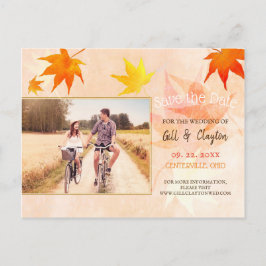 Rustieke Maple trouwfoto Save the Date Briefkaart