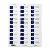 rustieke marine blauw anker nautische bruiloft etiket (Full Sheet)