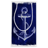 rustieke marine blauw anker nautische bruiloft gun klein cadeauzakje (Voorkant)