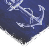 rustieke marine blauw anker nautische bruiloft korte tafelloper (Hoek)
