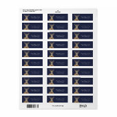 Rustieke marine oh herten retour adres label (Full Sheet)