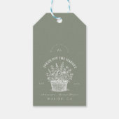 Rustieke Market Garden Douche Cadeaulabel (Voorkant)