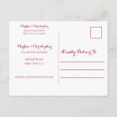 Rustieke Maroon Hout Zonnebloem Bruiloft Save the  Aankondigingskaart (Achterkant)