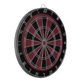 Rustieke Maroon Krasserige Textuur Dartbord (Voorkant Links)