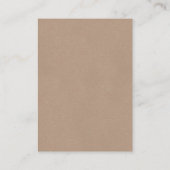 Rustieke Marsala Bloem Ambachtelijk Papier Huwelij Informatiekaartje (Achterkant)