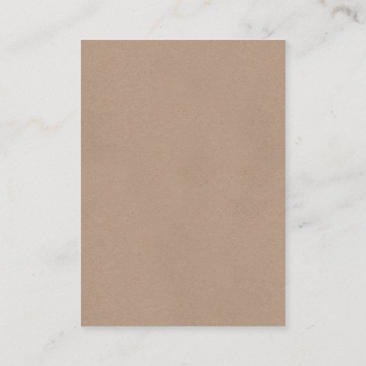 Rustieke Marsala Bloem Ambachtelijk Papier Huwelij Informatiekaartje (Achterkant)