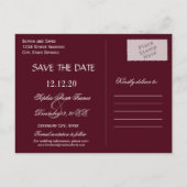 Rustieke Marsala Floral krans SAVE THE DATE Aankondigingskaart (Achterkant)