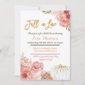 Rustieke Marsala Pompoen Verliefd Worden Bruidsdou Kaart (Voorkant)