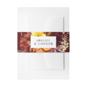 Rustieke Marsala Verbrande Sinaasappel Herfstkrans Uitnodigingen Wikkel (Voorkant Voorbeeld)