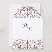 Rustieke  Marsala Wedding Arch Vorm Kaart (Voorkant)