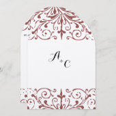 Rustieke  Marsala Wedding Arch Vorm Kaart (Voorkant / Achterkant)