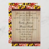  rustieke Maryland vlag bruiloft uitnodigingen (Voorkant / Achterkant)