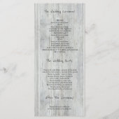 Rustieke Mason Jar Baby's Breath Wedding Programma Programmakaart (Achterkant)