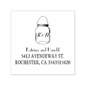 Rustieke Mason Jar Barn bruiloft Zelfinktende Stempel (Design)