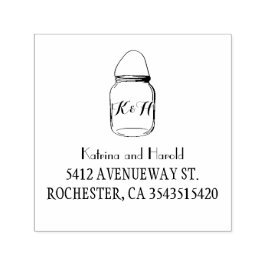 Rustieke Mason Jar Barn bruiloft Zelfinktende Stempel