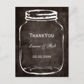 Rustieke Mason Jar Bruiloft Dank u Briefkaart (Voorkant)