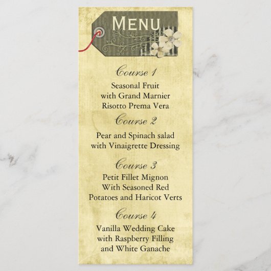  rustieke mason jar bruiloft menu (Voorkant)