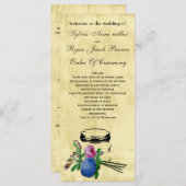 rustieke mason jar bruiloft programma programmakaart (Voorkant / Achterkant)