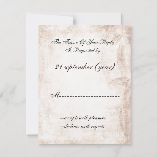 Rustieke Mason Jar Bruiloft RSVP (Achterkant)