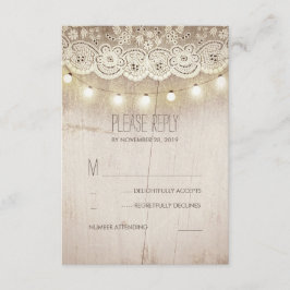 Rustieke Mason Jar Bruiloft RSVP Kaarten Kaartje