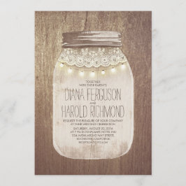 Rustieke Mason Jar bruiloft uitnodigingen