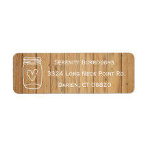 Rustieke Mason Jar Bruin Wit Hout Land Bruiloft