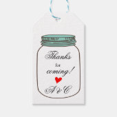 Rustieke Mason Jar Dank u Cadeau Labels Cadeaulabel (Voorkant)