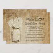 Rustieke Mason Jar en Hydrangeas Kaart (Voorkant / Achterkant)