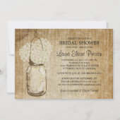 Rustieke Mason Jar en Hydrangeas Kaart (Voorkant)