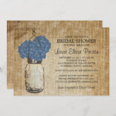 Rustieke Mason Jar en Hydrangeas Kaart (Voorkant / Achterkant)