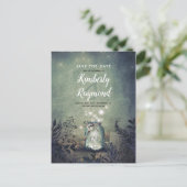 Rustieke Mason Jar en String Lights Save the Date Aankondigingskaart (Staand voorkant)