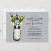 Rustieke Mason Jar en Wildflower Vrijgezellenfeest Kaart (Voorkant)