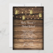 Rustieke Mason Jar Fireflies String Lights Kaart (Voorkant)