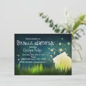 Rustieke Mason Jar & Fireflies VRIJGEZELLENFEEST I Kaart (Staand voorkant)