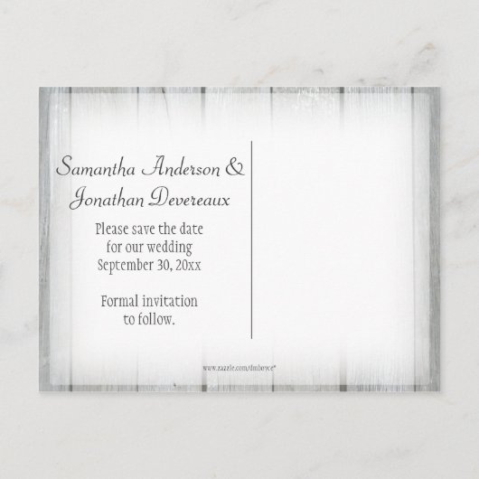 Rustieke Mason Jar Gele Zonnebloemen Save The Date Aankondigingskaart (Achterkant)